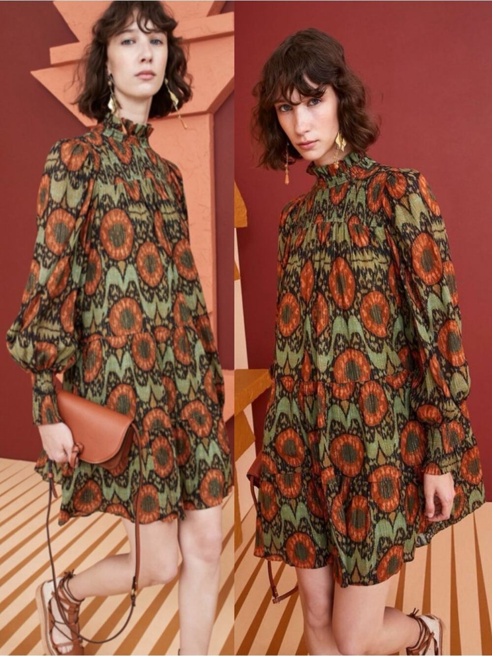 Ulla Johnson Kamila Mini Dress Nocturne Print Size 4